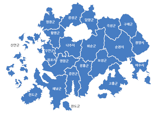 전라남도, 시군분포, 다도해, 조선산업