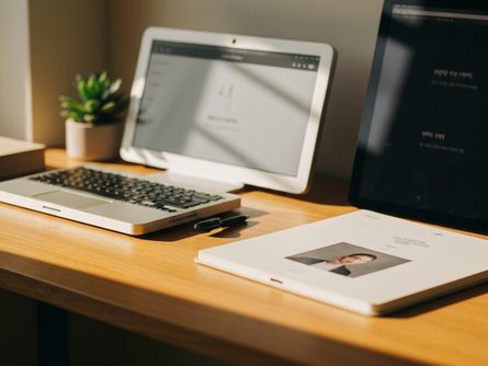 나무 테이블 위에 놓인 고급 스테이크 요리, 곁들여진 구운 야채와 와인 잔